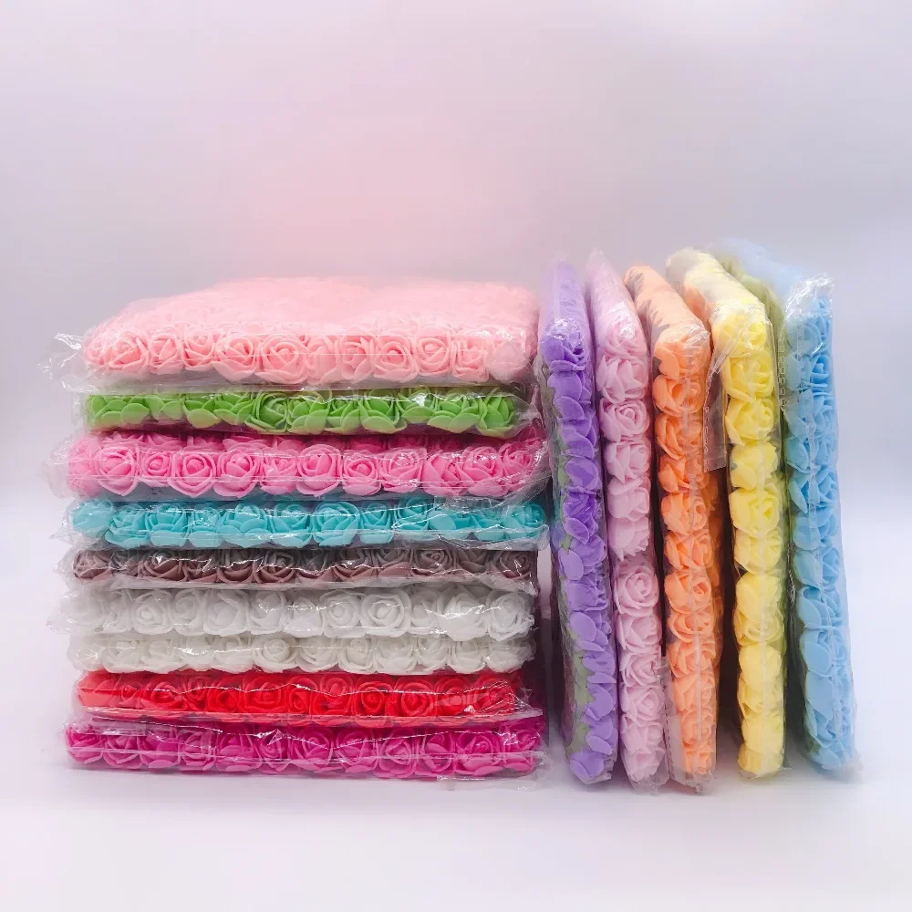

144pcs 2cm MINI foam roses for home Wedding fake Flower Decora Scrapbooking diy wreath gift box cheap Artificial Flower Bouquet