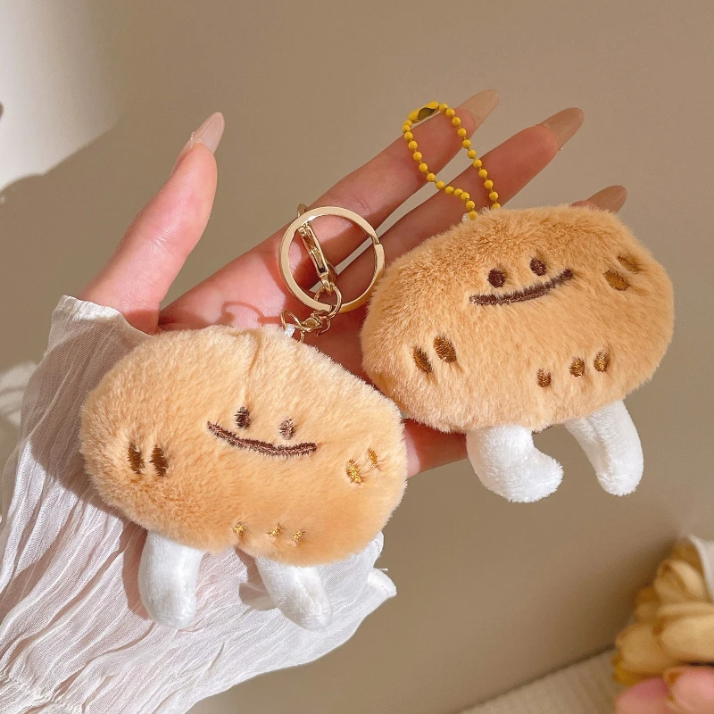Creativo simpatico portachiavi di patate ragazza cuore ciondolo in peluche peluche bambola carina zaino piccolo ciondolo portachiavi in peluche Llavero