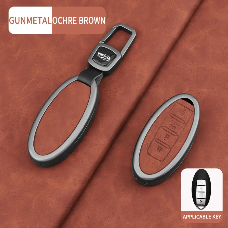 For Nissan Rogue XTrail T32 T31 Qashqai J11 J10 Kicks Tiida Pathfinder Accessories Zinc Alloy Car Key Case Cover Bag Shell view 6