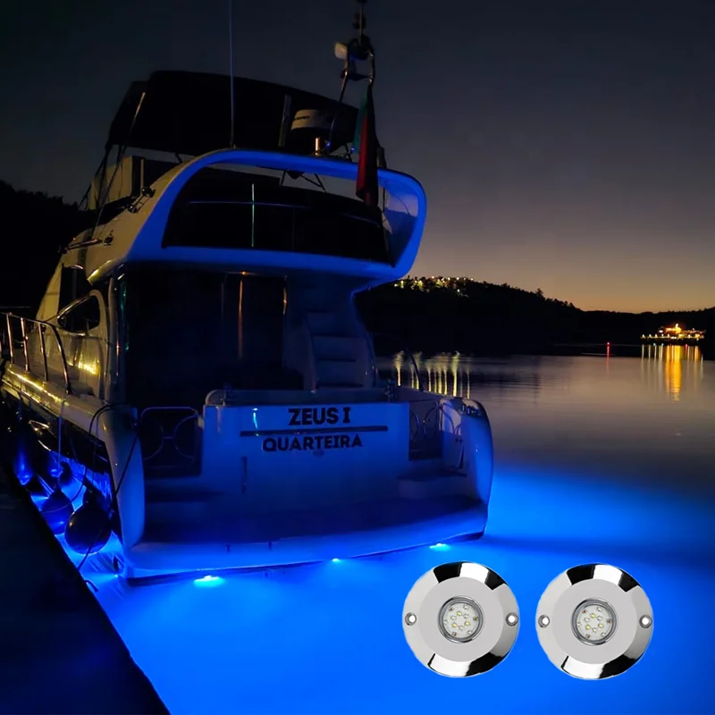 RGBW 12V 60W Submersible LED Underwater Boat Lights For Boat Pool Dock