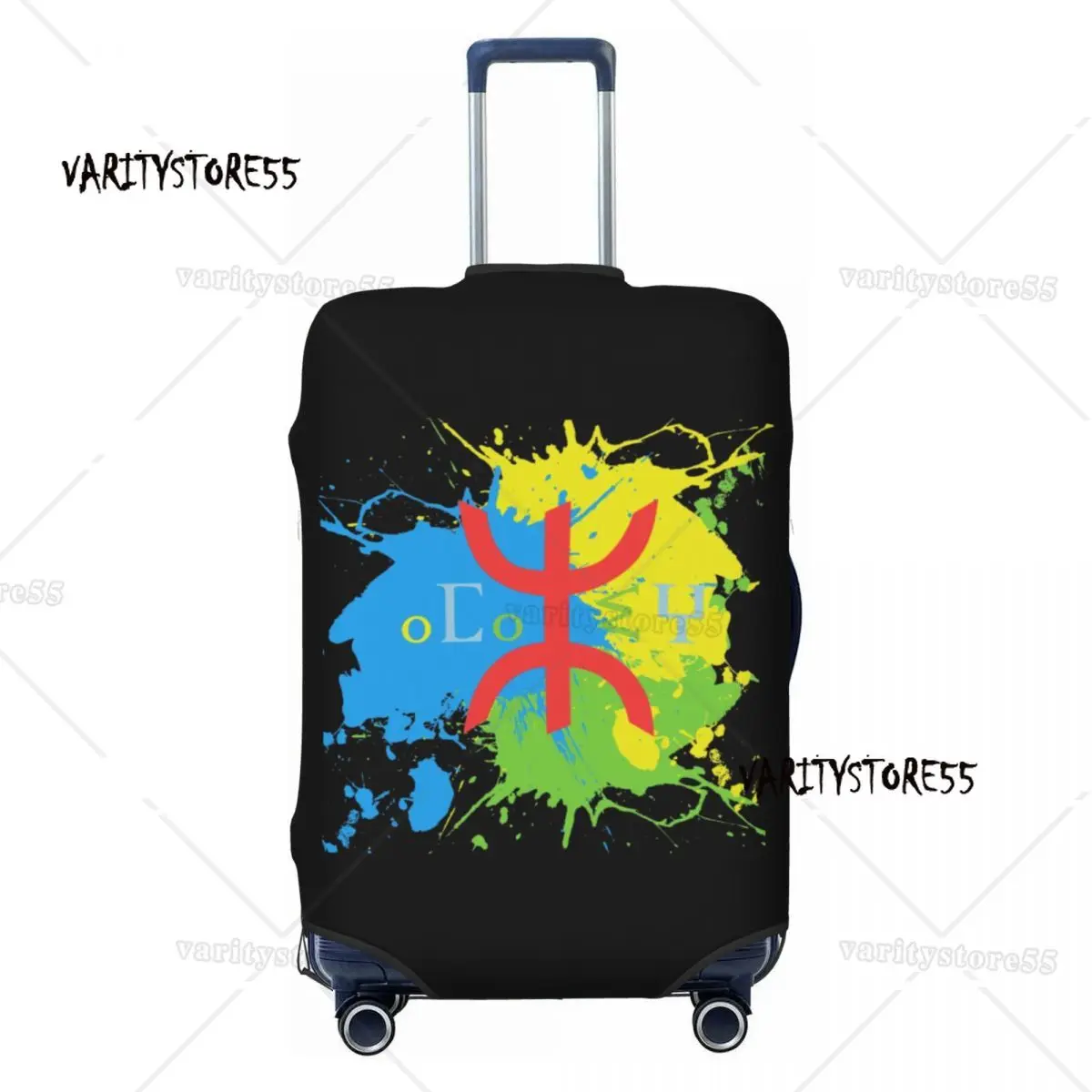 Custom Amazigh Flag Splash Art Design Luggage Cover Fashion Berber Tifinagh Proud Suitcase Protector Covers Suit For 18-32 inch