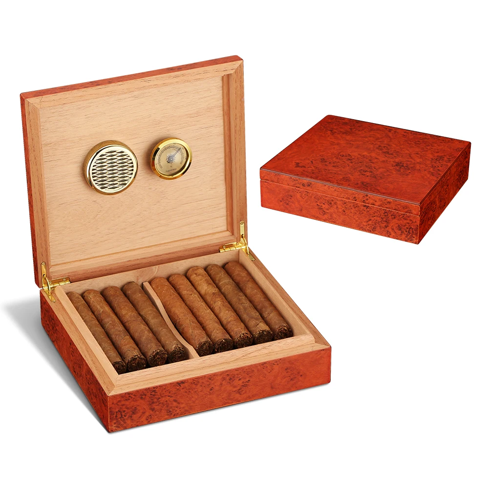 

Galiner Cedar Wood Cigar Humidor Fit Cigars Hygrometer Humidifier Home Humidor Cigar Box