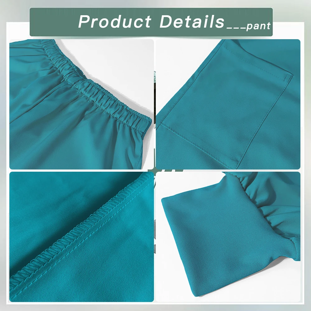 Vêtements de travail médicaux 2 pièces, uniforme d'infirmière d'hôpital, salopette de dentiste, ensemble de gommages, haut de chirurgie, pantalon de jogging, combinaison de travail de beauté clinique Spa