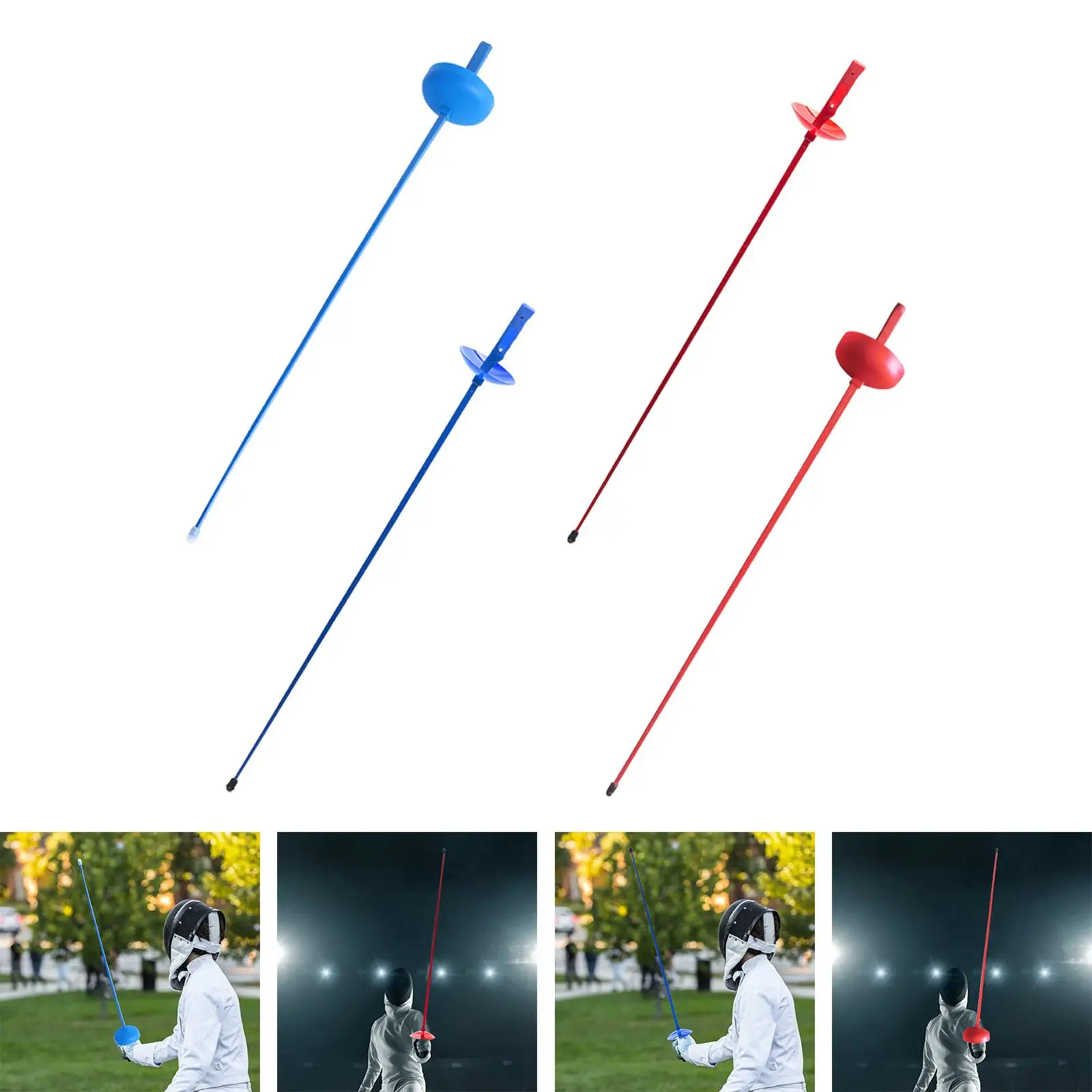 Fencing Sword with Non Slip Handle 98cm Kids Playing Costume Prop with Light and Sound Training Aid Fencing Practice Sword