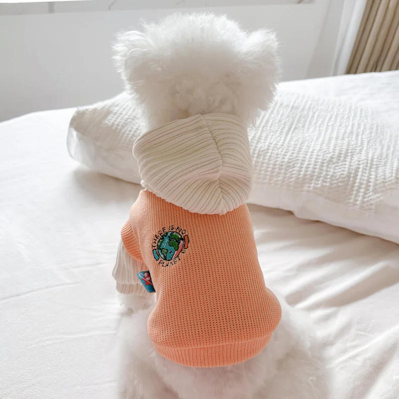 

Planet Print Dog Cat Sweatshirt, Breathable Spring Summer Clothes for Small Medium Puppies, Cute Comfortable Pet Apparel