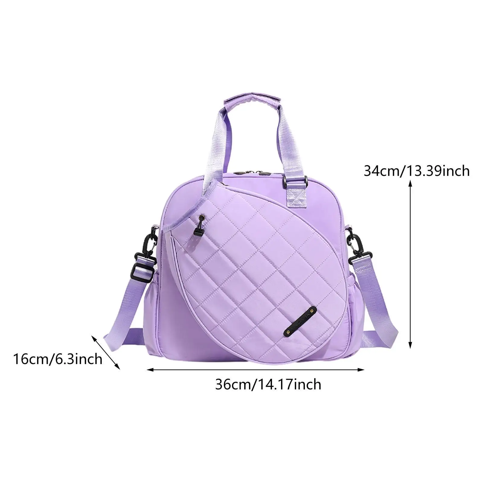 Tennis Tote Bag Badminton Shoulder Bag with Zipper Carrier Tennis Racquet Bag