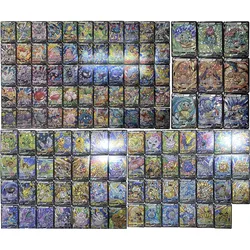 55PCS PTCG Coarse Flashing Hot Stamping Cards Charizard Squirtle Bulbasaur DIY Gift Toy Anime Collection Cards