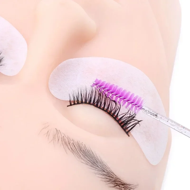 Cristal 100 pçs escova de extensão de cílios pincéis de maquiagem descartáveis sobrancelha rímel varinha aplicador spooler para mulher ferramenta cosmética
