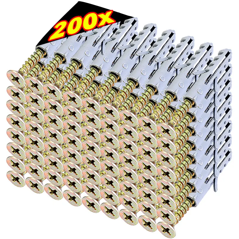 Multipurpose Grey Expansion Bolt Anchor Wall Plug Stone Fixing Screw Sturdy Home Improve Installation Cabinets Lights Hardware