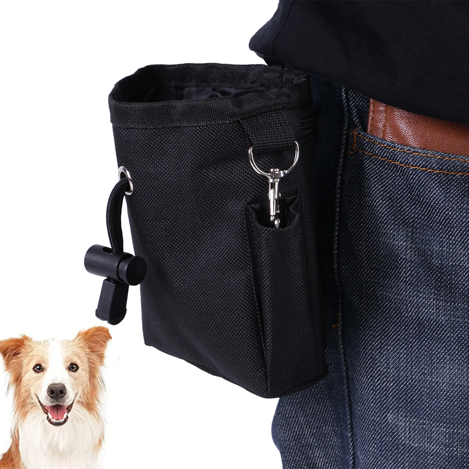 Pet Dog Puppy Training Treat Snack Bait Pet Feed Pocket Pouch Obedience Agility Pouch Food Bag Pocket Snack Reward Waist Bag