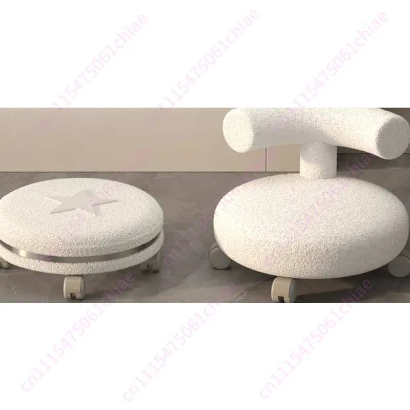 Household Pulley Low Stool Beautiful Seam Stool Children with Baby Toddler Stool Rotating Universal