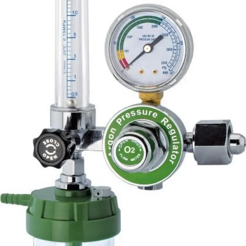 WX-YQ-02 Oxygen Inhaler Pressure Reducer Oxygen Gauge Pressure Gauge O2 Valve 25MPA Buoy Oxygen Inhaler G5/8 '