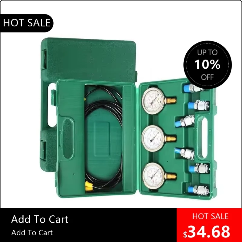 

818003 081 Feeding Excavator Hydraulic Manometer Test Kit Pressure Meter Test Hose Clutch Tools For Measuring Equip