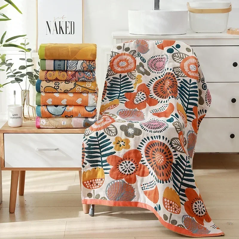 

New European Bath Towels for Adults, Pure Cotton, Absorbent, Bath Wrap, Beach Towel, Hotel, Household, Soft, Large, 80x160cm