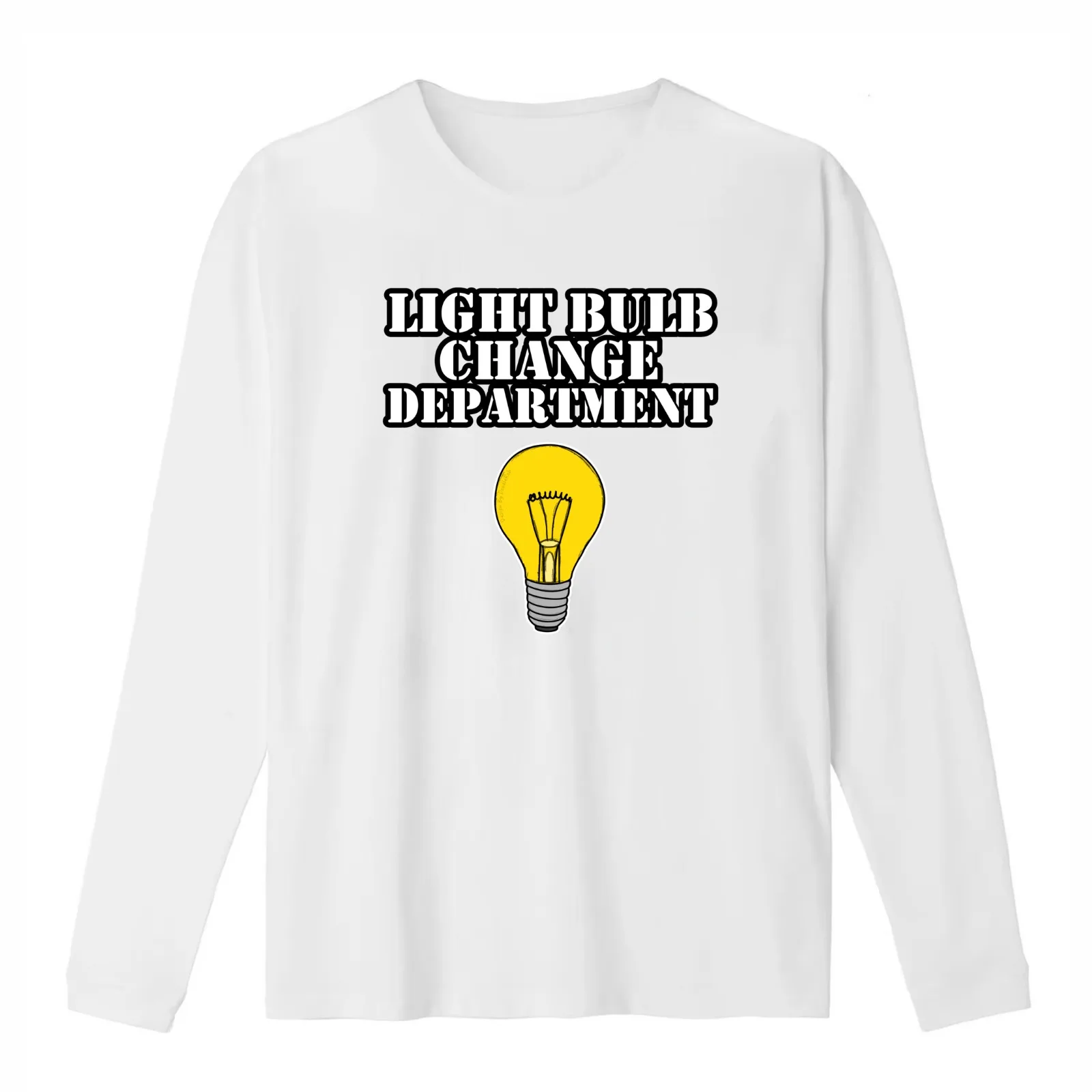 Light Bulb Change Department Dad Joke Father's Day T-Shirt Summer Casual Cotton Tee Oversized Streetwear Tops 100% Cotton