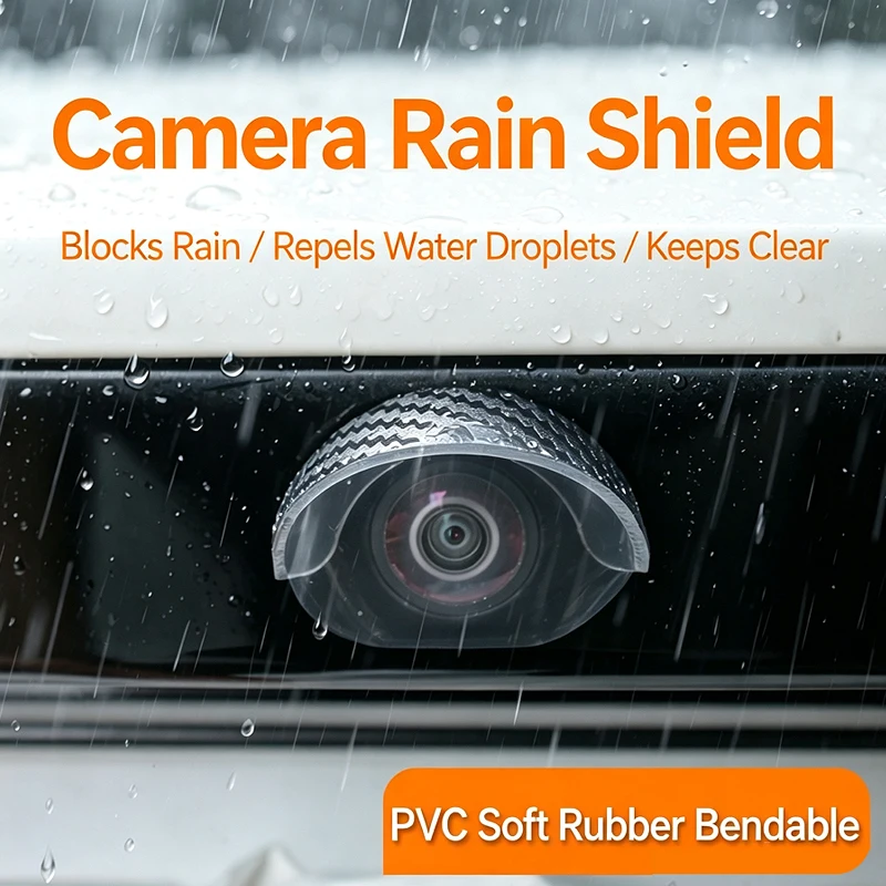 Protection universelle adhésive pour caméra de recul, pare-pluie, étanche, anti-salissure, pour une conduite claire
