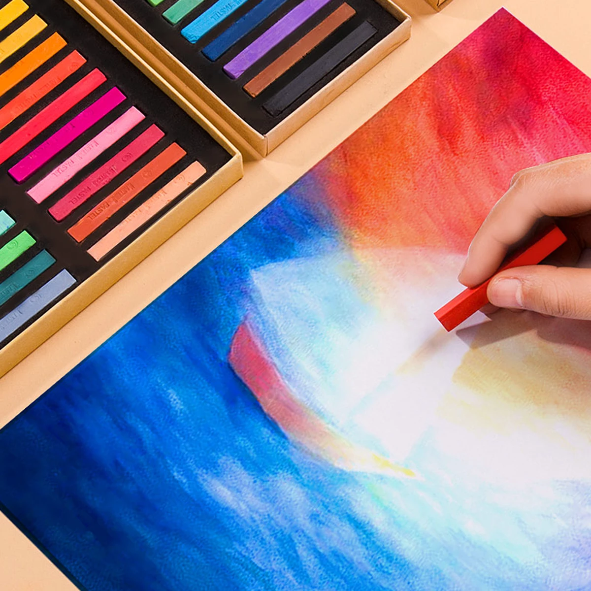 

Sketch Color Chalk Thick Painting Drawing Blending Pastel Chalks Sketching Crayons Pencil