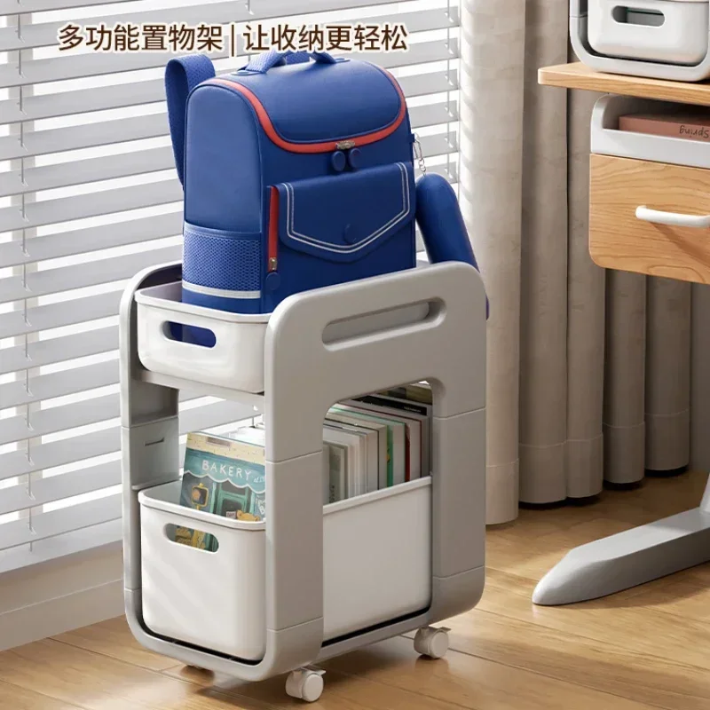 Under The Desk Book Bag Storage Rack, Multi-layer Storage Rack, Snacks Office, Dormitory, Layered Mobile Cart, Book Bookshelf