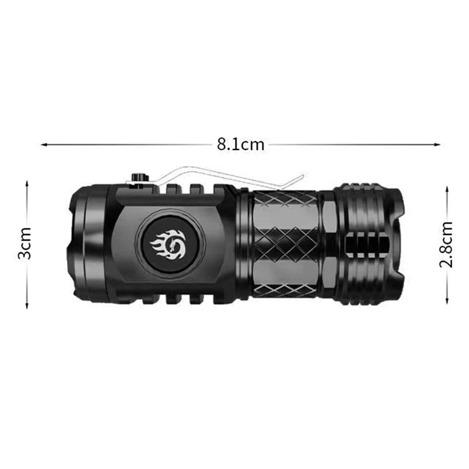 High Lumens Mini Flashlight Zoomable Water-Resistant Flashlights for Home Use Outdoor Activities