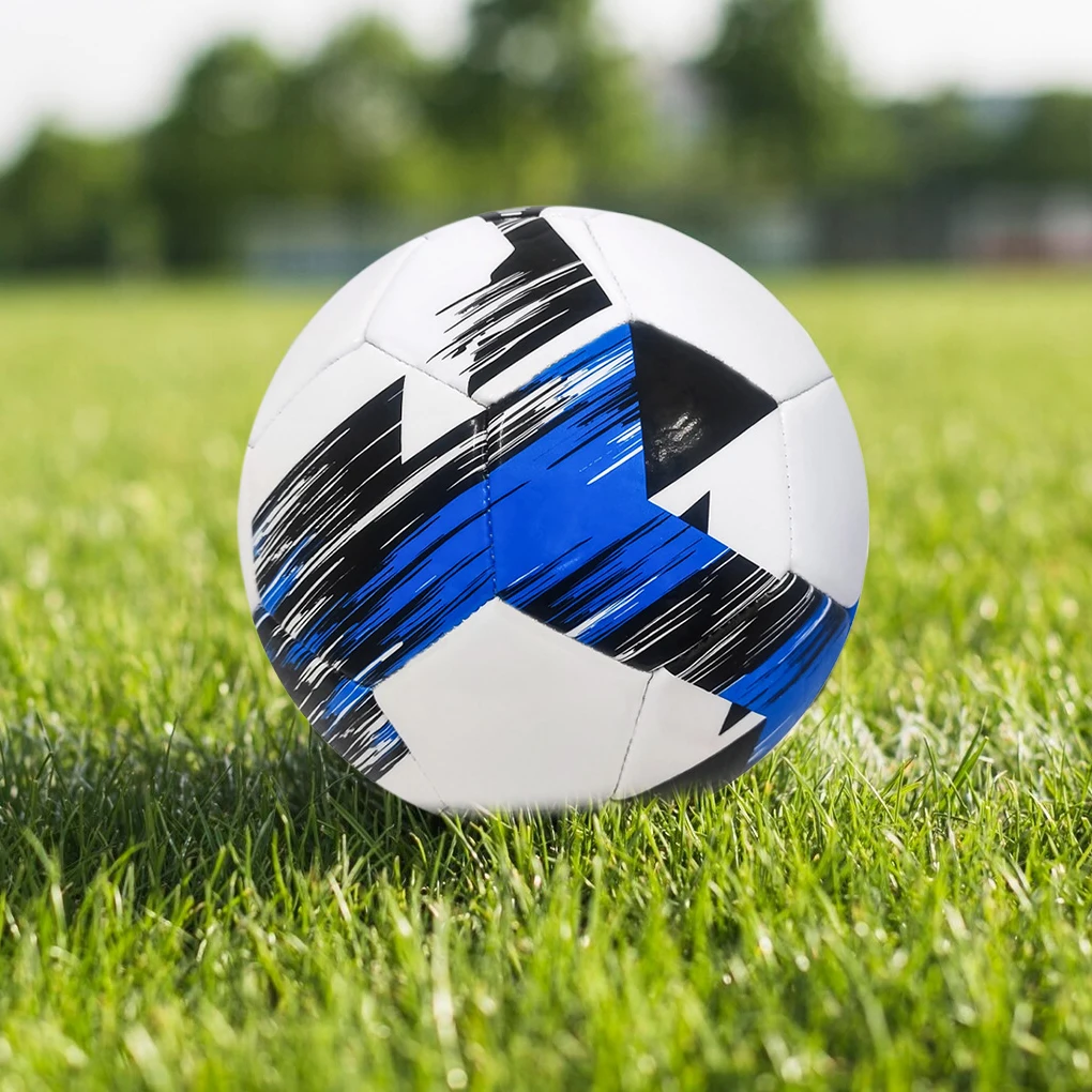 PVC Official Size Soccer Ball Designed For Football Matches Machine Stitched Panels For Added