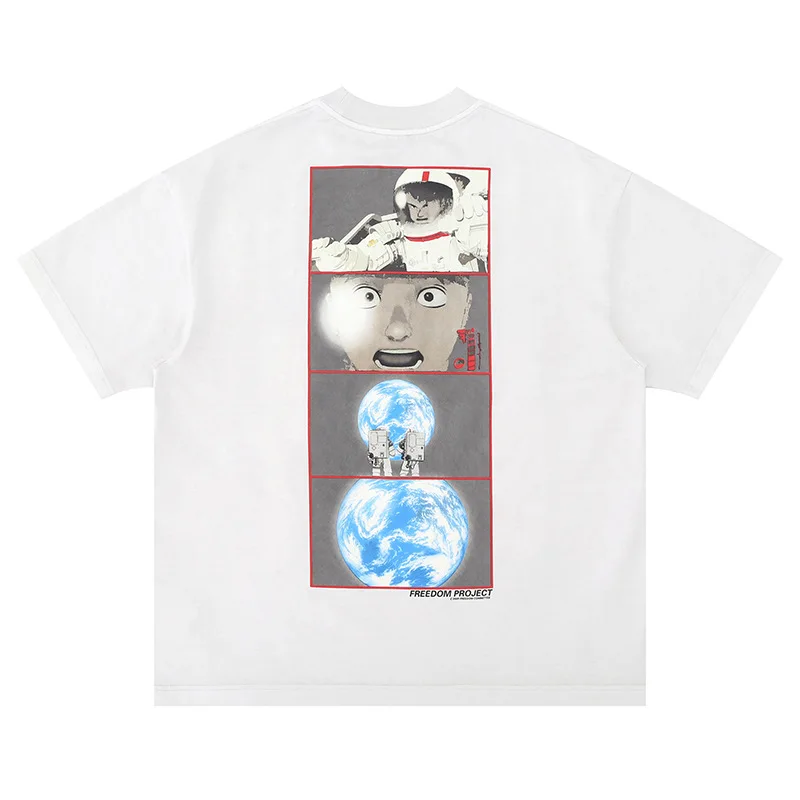 Summer Saint Men T Shirt Women Unisex Streetwear Vintage Casual Cotton Printed T-shirt Tee