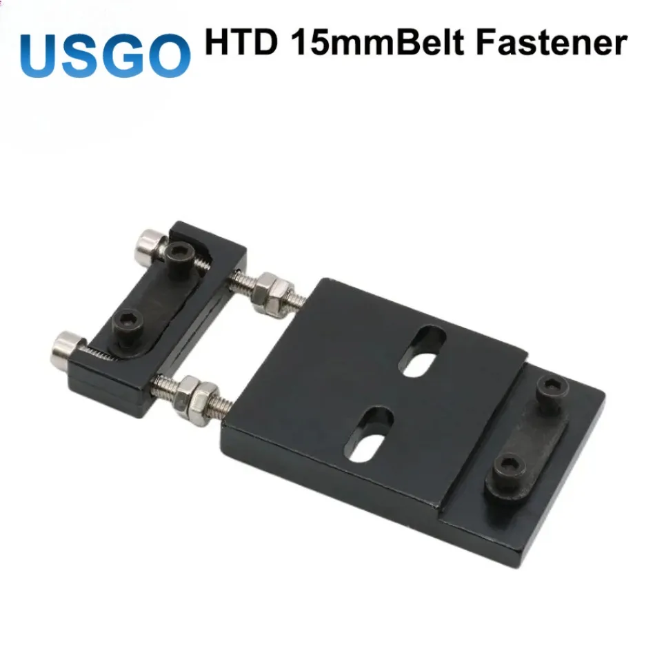 USGO Timing Belt Connection Joint Plate Clamp for 15mm Width Open Belt X Y Axis CO2 Laser CNC Engraver Machine Parts