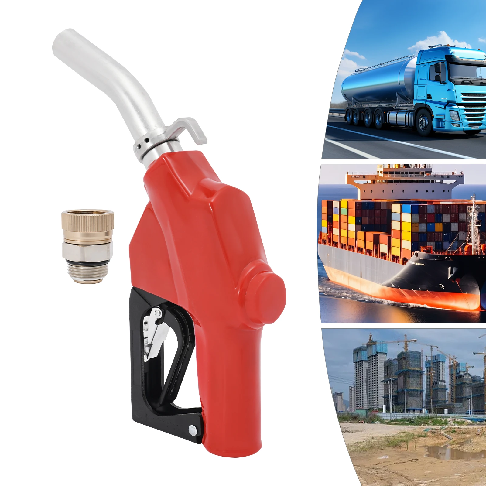 Automatic Fuel Nozzle 25.96 Gal/min, 1 Inch Auto Shut-Off Fueling Nozzle with 3-Speed Flow for Gas Station