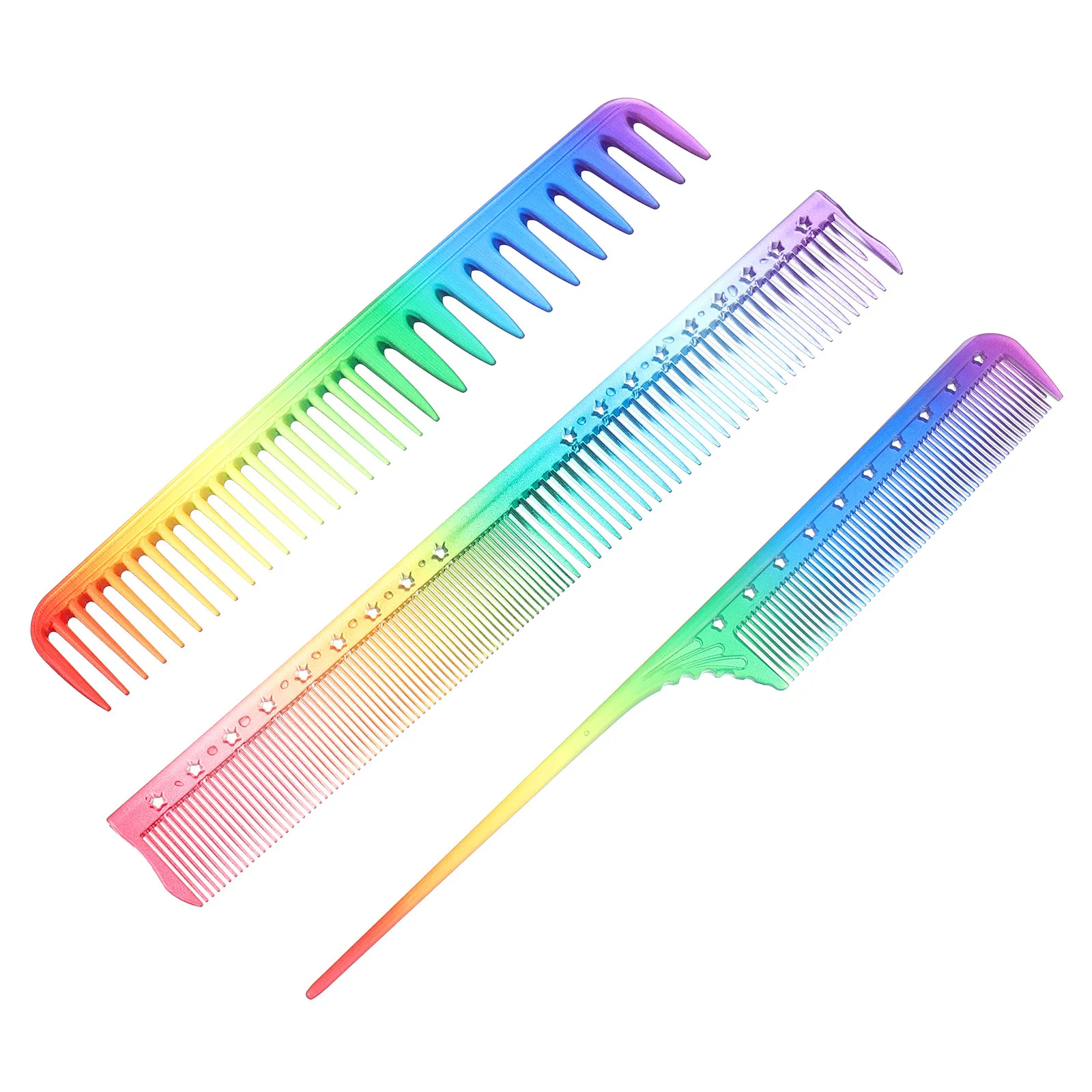 

3Pcs Hairdressing Comb Anti Static Styling Comb Set Comfortable Grip Smooth Teeth for Salon Barber Hair Cutting Accessories