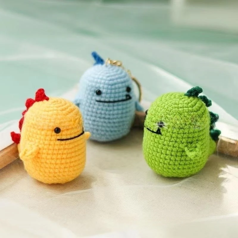Manual Crochet knitting Doll DIY Novice learning Crochet Wool Material Package English little
