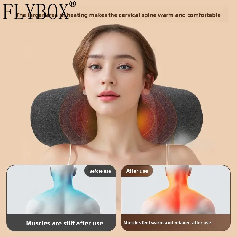 

Массажная подушка для шейного отдела позвоночника, бытовая пена с эффектом памяти, многофункциональная перезаряжаемая электрическая подушка для сна с горячим компрессом