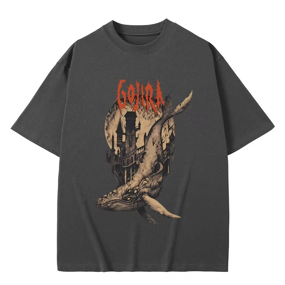 Groupe de métal français Gojira de Mars à Sirius baleines volantes Vintage Rock graphique t-shirt hommes femmes T-shirts surdimensionnés