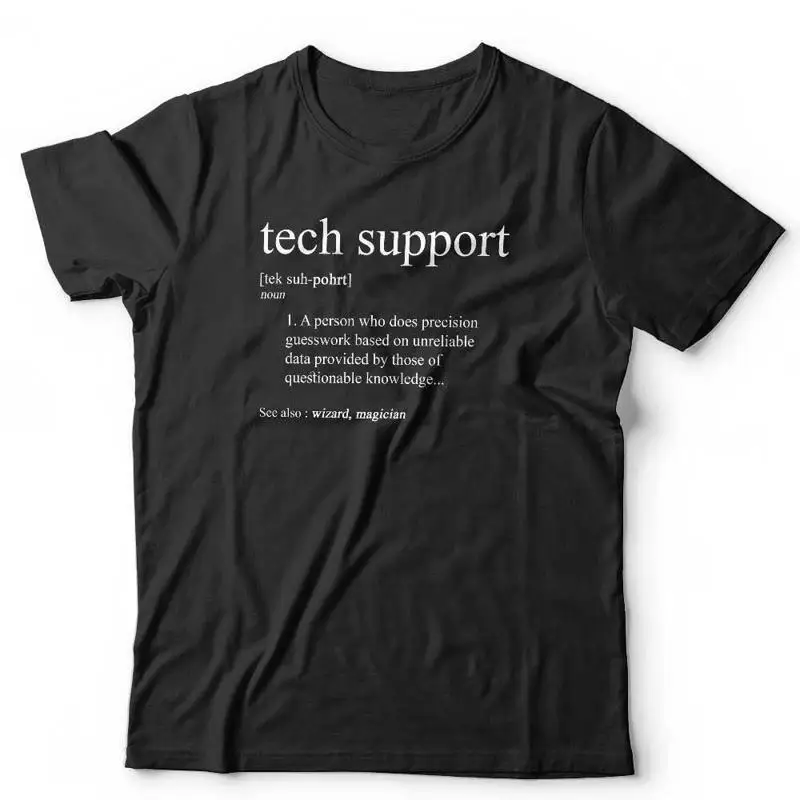 

Tech Support T Shirt Funny Humour Computer Programmer Technical Code Joke