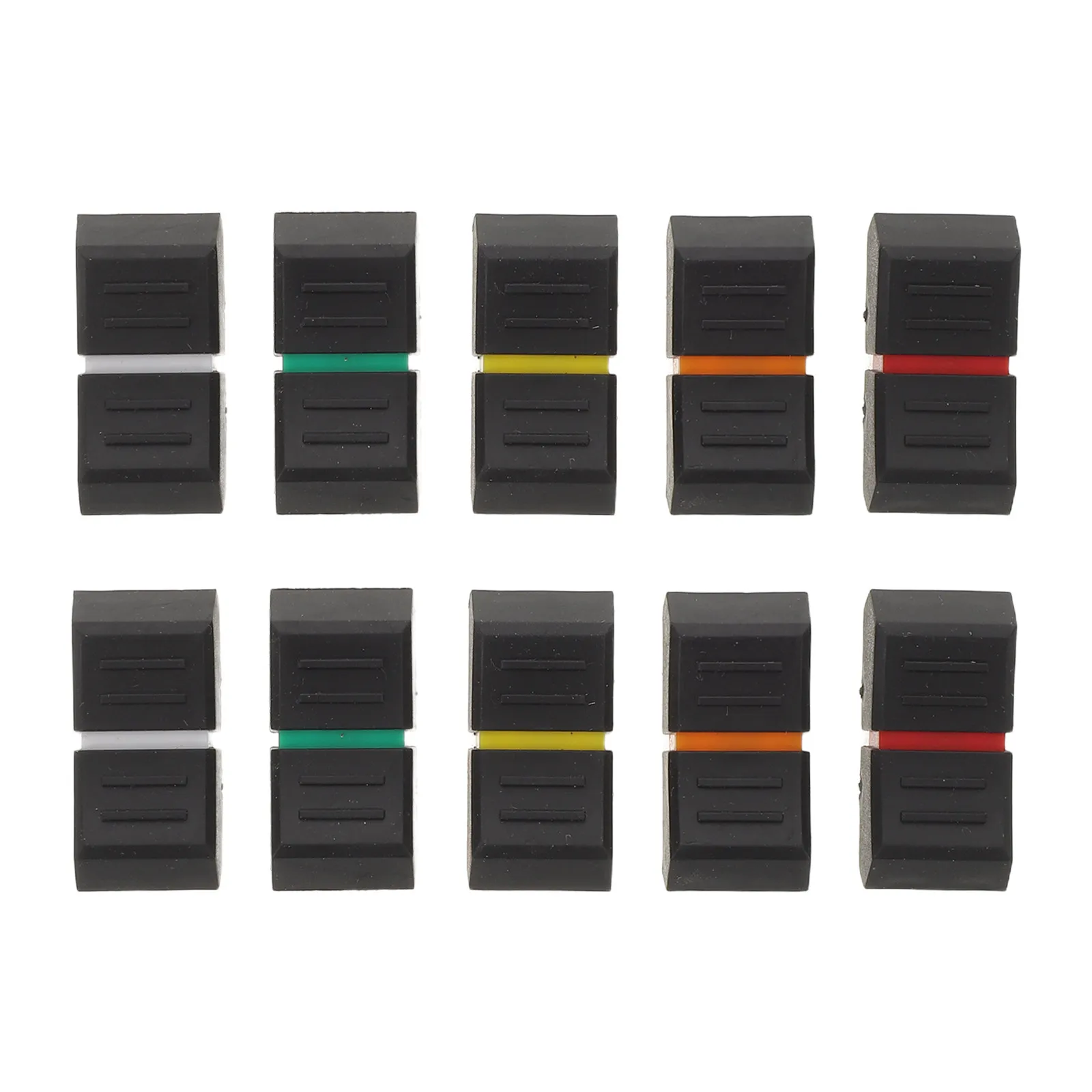 10Pcs Audio Mixer Fader Knob Caps Rubber Multi Color Slider Knob Covers Non Slip Potentiometer Sliders Replacement for