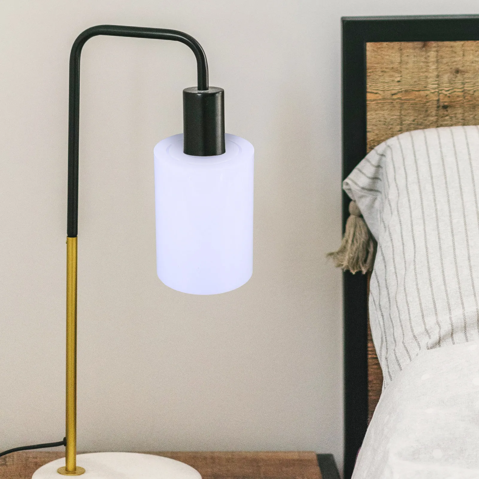 

Cylinder Lampshade White Milky Diffused Light Diameter E27 Socket for Living Room Bedroom Dining Room Decorative Replacement