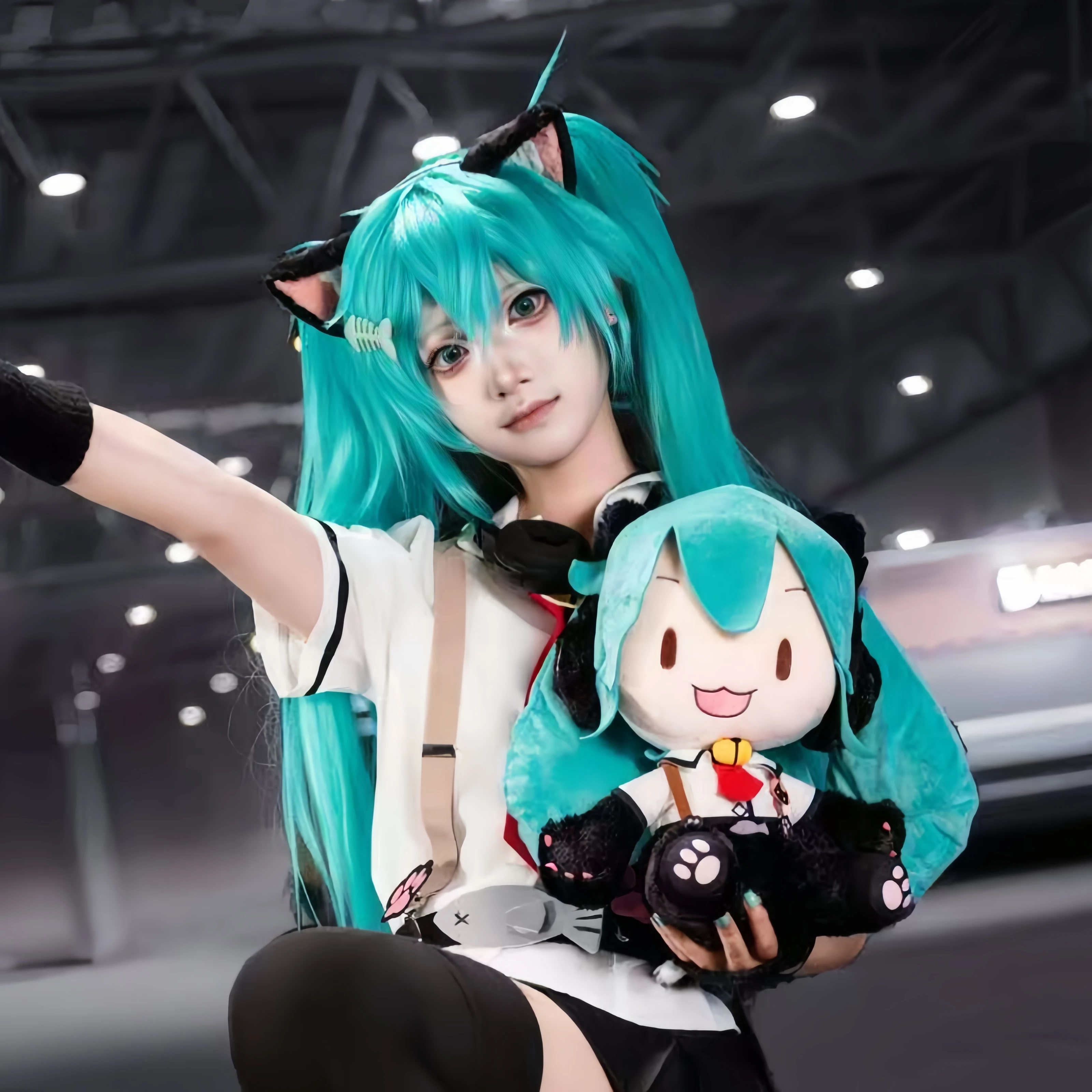 

Anime Hatsune Miku Fufu Plush Toys Kitty Collection Miku Stuffed Dolls Room Decoration Collect Plushies Home Decor Girl Fans