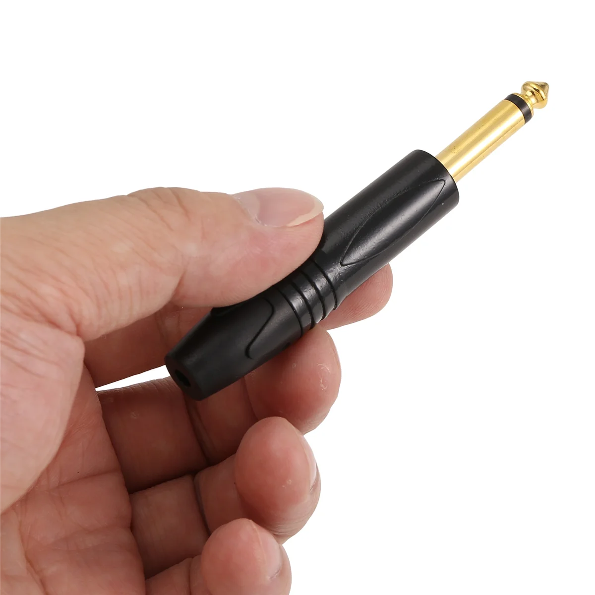 

CHCH Gold Plating 10Pcs Plug Mono Professional 2 Pole 6.35 Mm 6.5Mm Stereo Jack Plug Neutrik 6.35Mm Jack Black