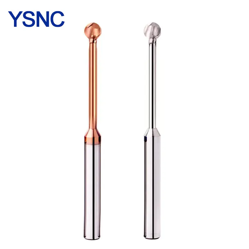 

YSNC Carbide Lollipop Ball Nose Milling Cutter Rounded T End Mills Tungsten Steel CNC Cutters CNC Tools For Metal Machining
