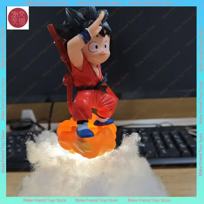 

15cm Goku Light Dragon Ball Son Goku Rotating lights Light Lamp Model Kakarotto Kamehameha Wave Ornament Anime