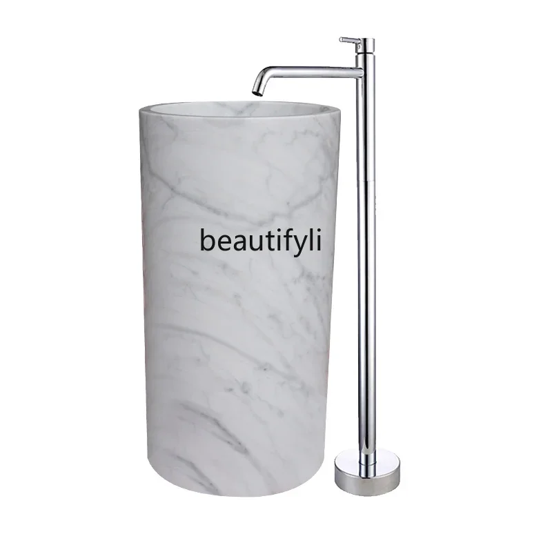 

ls 42Marble wash basin integrated washbasin basin column single basin bathroom floor washbasin