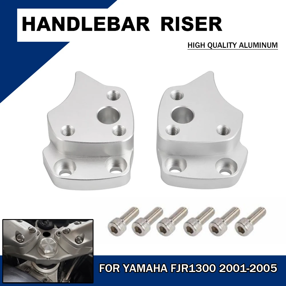 Motorcycle Handlebar Riser Spacer Kits For Yamaha FJR1300 2001 2002 2003 2004 2005 FJR 1300 Handle Bar Riser Mount Clamp Adapter