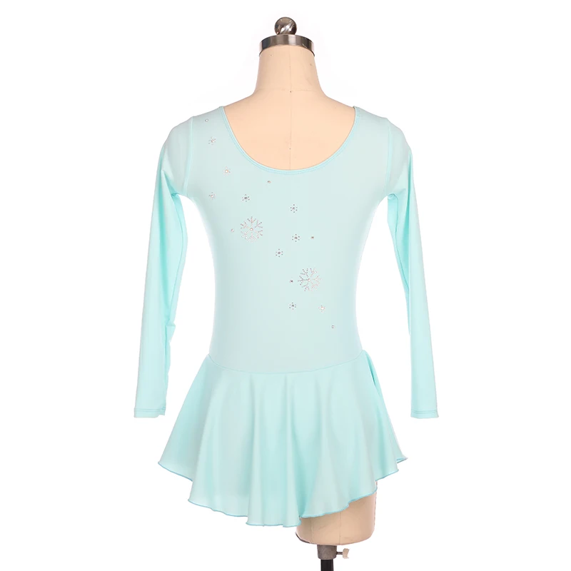 Made-To-Order Blue Figure Skating Suit, Women'S Figure Skating Costume, Long-Sleeved Skating Skirt Competition Suit