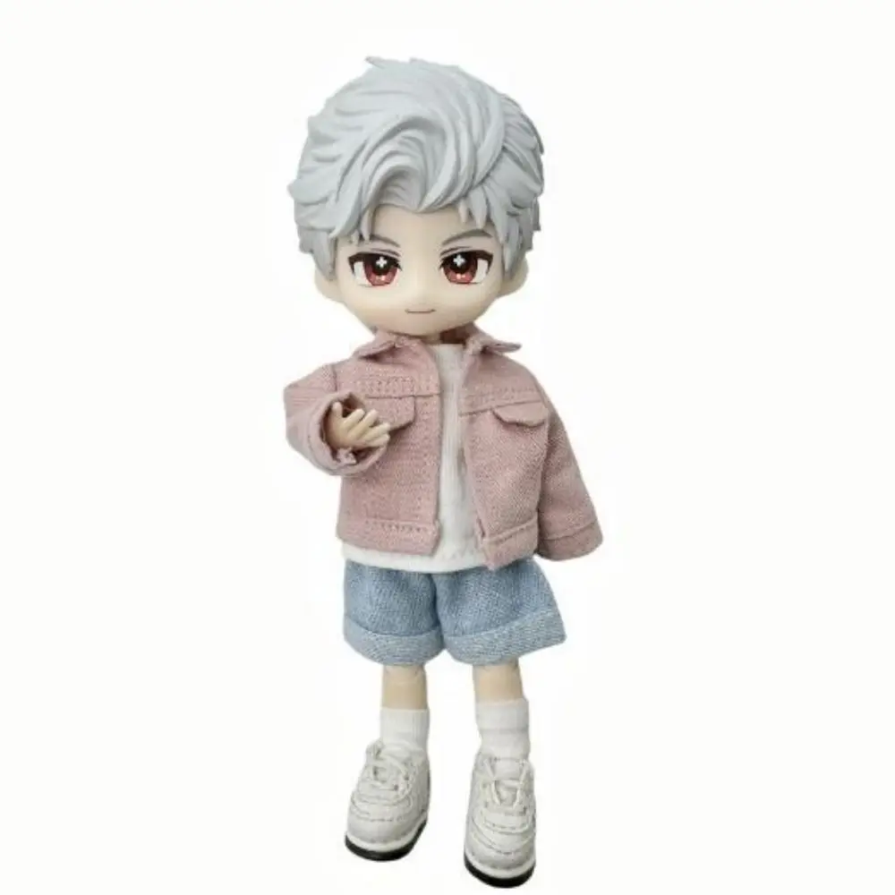 Roupas de boneca em 6 cores, casaco jeans, mini boneca fofa, acessórios de boneca, brinquedos para bonecas obitsu11, 1/12 bonecas bjd