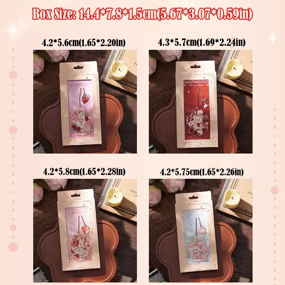 Exquisite Cute Cat/Rabbit/Bear Metal Bookmark Hollow Portable Pagination Mark Reading Book Clip Student