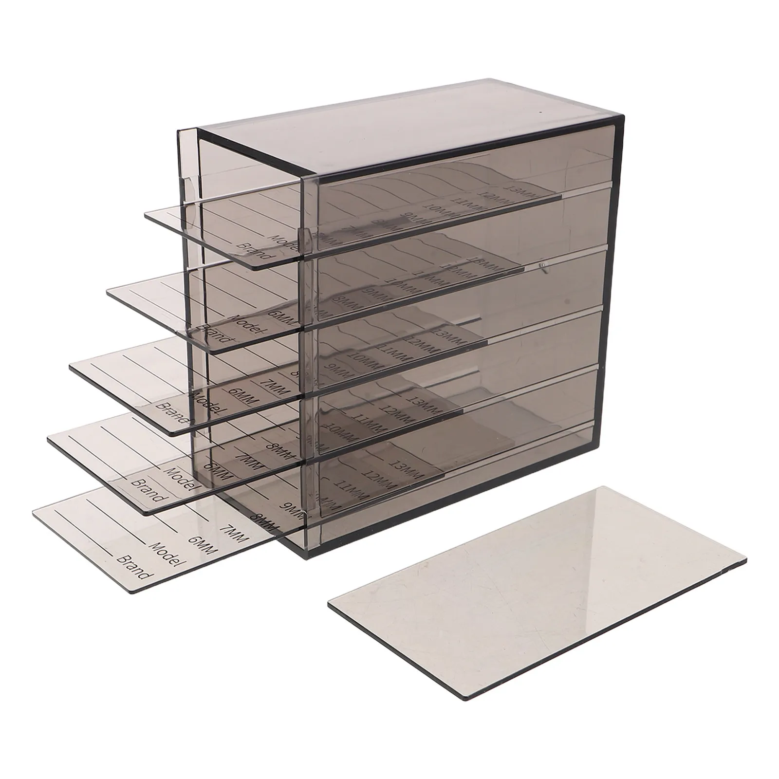 

Органайзер для ресниц на 5 слоев, прозрачный черный портативный контейнер для инструментов и аксессуаров для наращивания ресниц, эффективное хранение