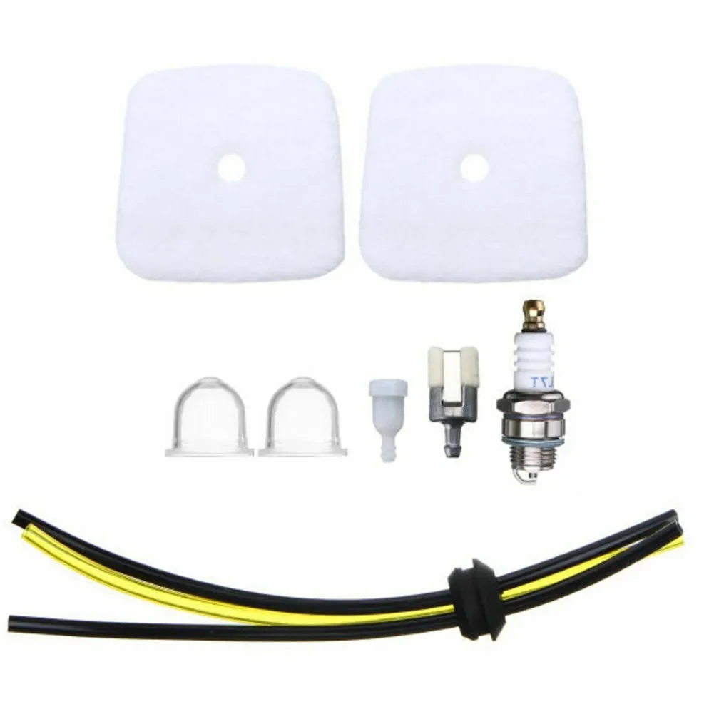 Fuel Line Spark Plug Air Filters Primer Pump Service Set For Echo SRM2100 SRM 2400 Brushcutter Grass Trimmer Part