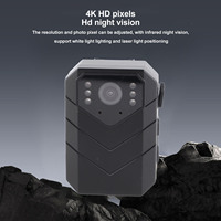 Wearable Portable Camcorder  Video Recorder Motion Detection Night Vision Waterproof with Back Clip for Security Guard