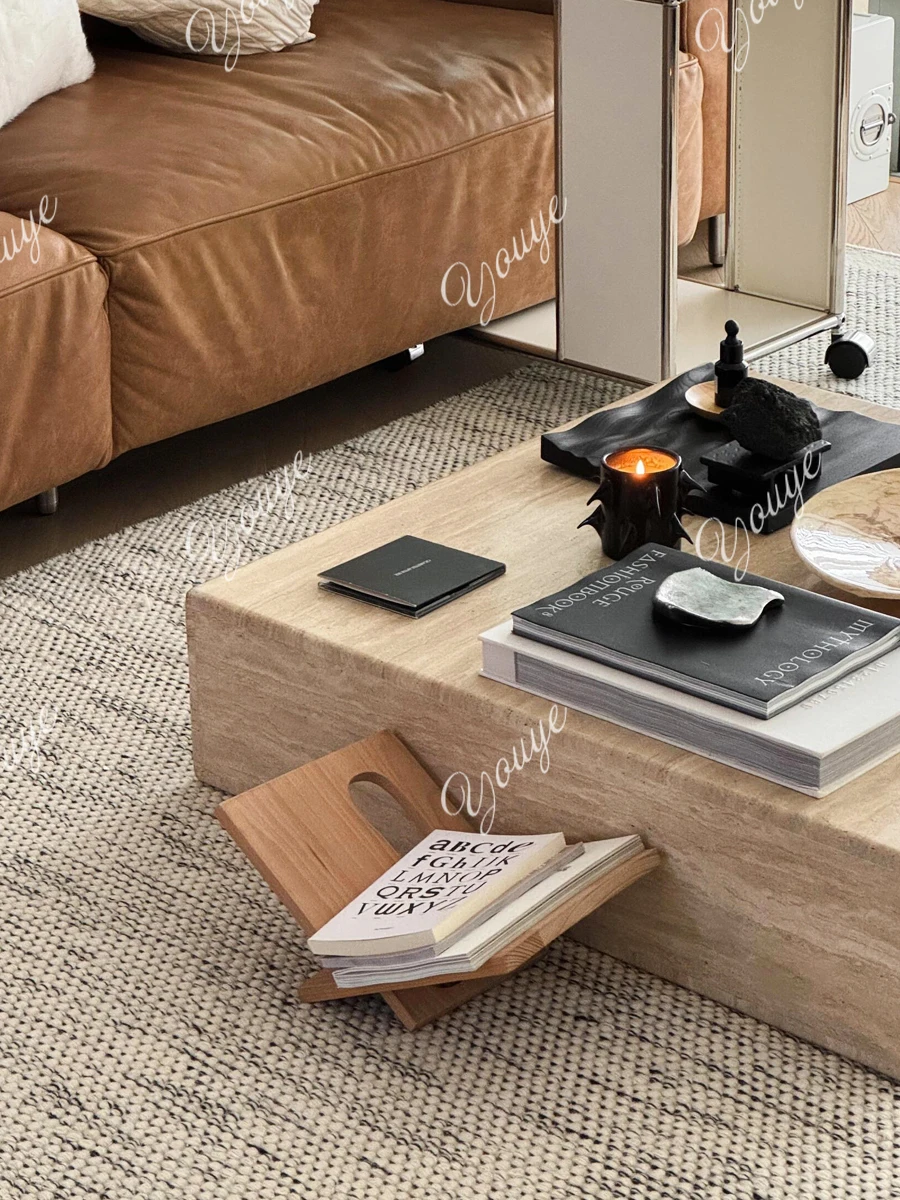 طاولة قهوة مربعة من الحجر الجيري الطبيعي الاسكندنافي، شقة صغيرة بسيطة، طاولة مربع من الحجر الجيري، طاولة قهوة رخامية