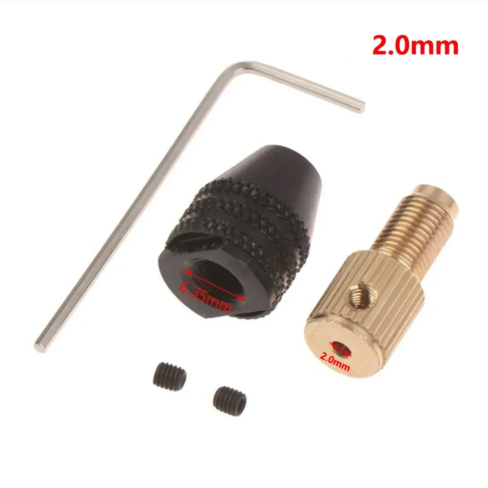 Portable Electric Motor Shaft Mini Chuck Fixture Clamp Quick Change Tool for Hex Handle Screwdriver and Drill Bit Conversion