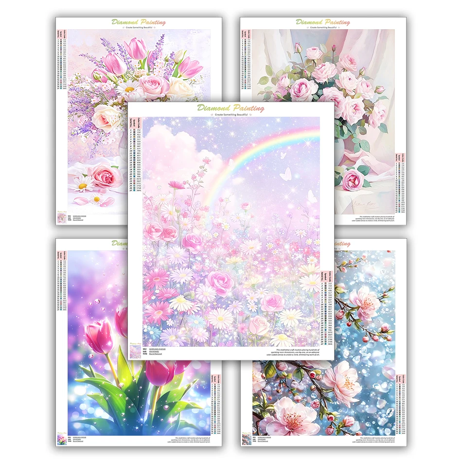 CHENISTORY Diamond Painting Artwork Diamonds For Picture Crafts flowers Create Wall Art Unframe Diamond Mosaic Interior Stitch