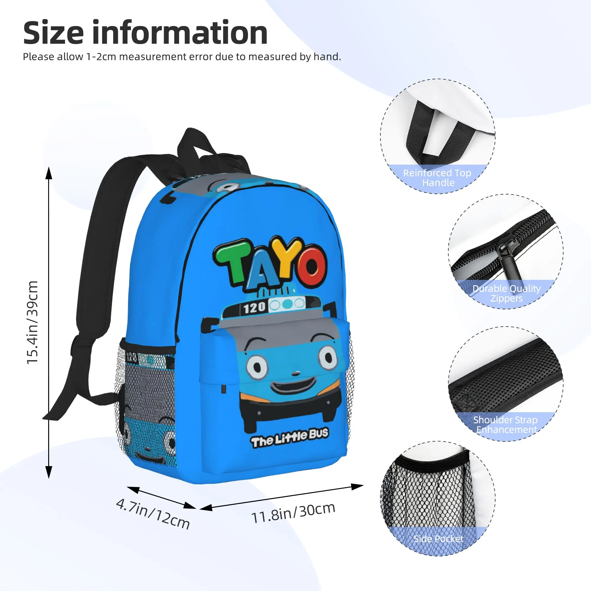Tayo The Little Bus Backpack Hot Sale Daypack Large Capacity Boys Girls BookBag Shoulder Bags for Men Women School Bag